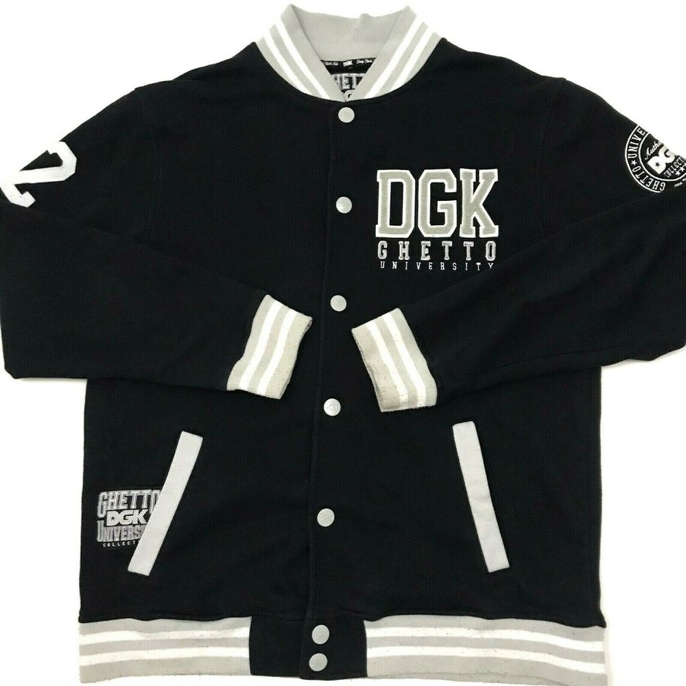 DGK Ghetto University Mens Letterman Jacket Large